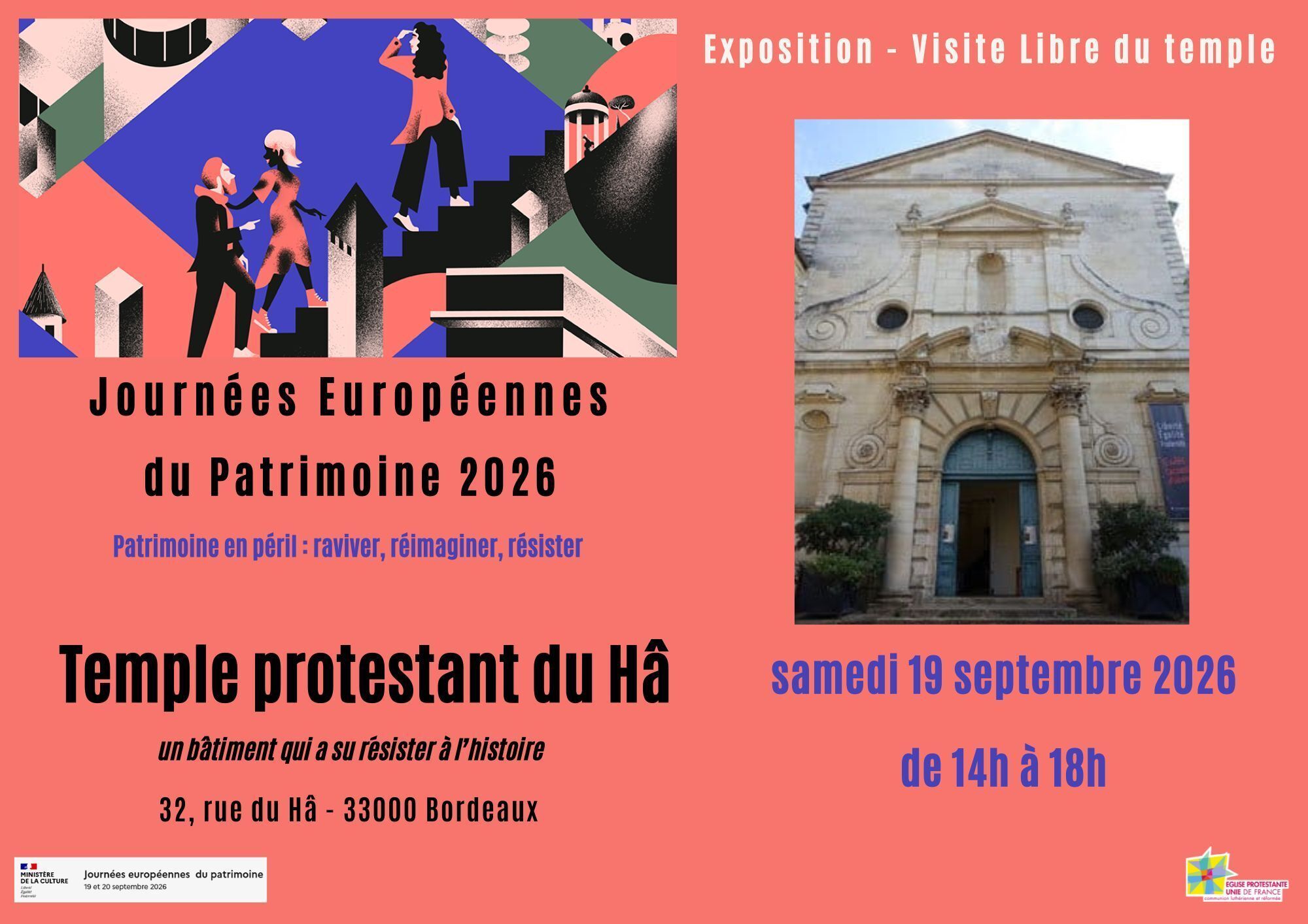 Visite libre du temple protestant du Hâ à Bordeaux