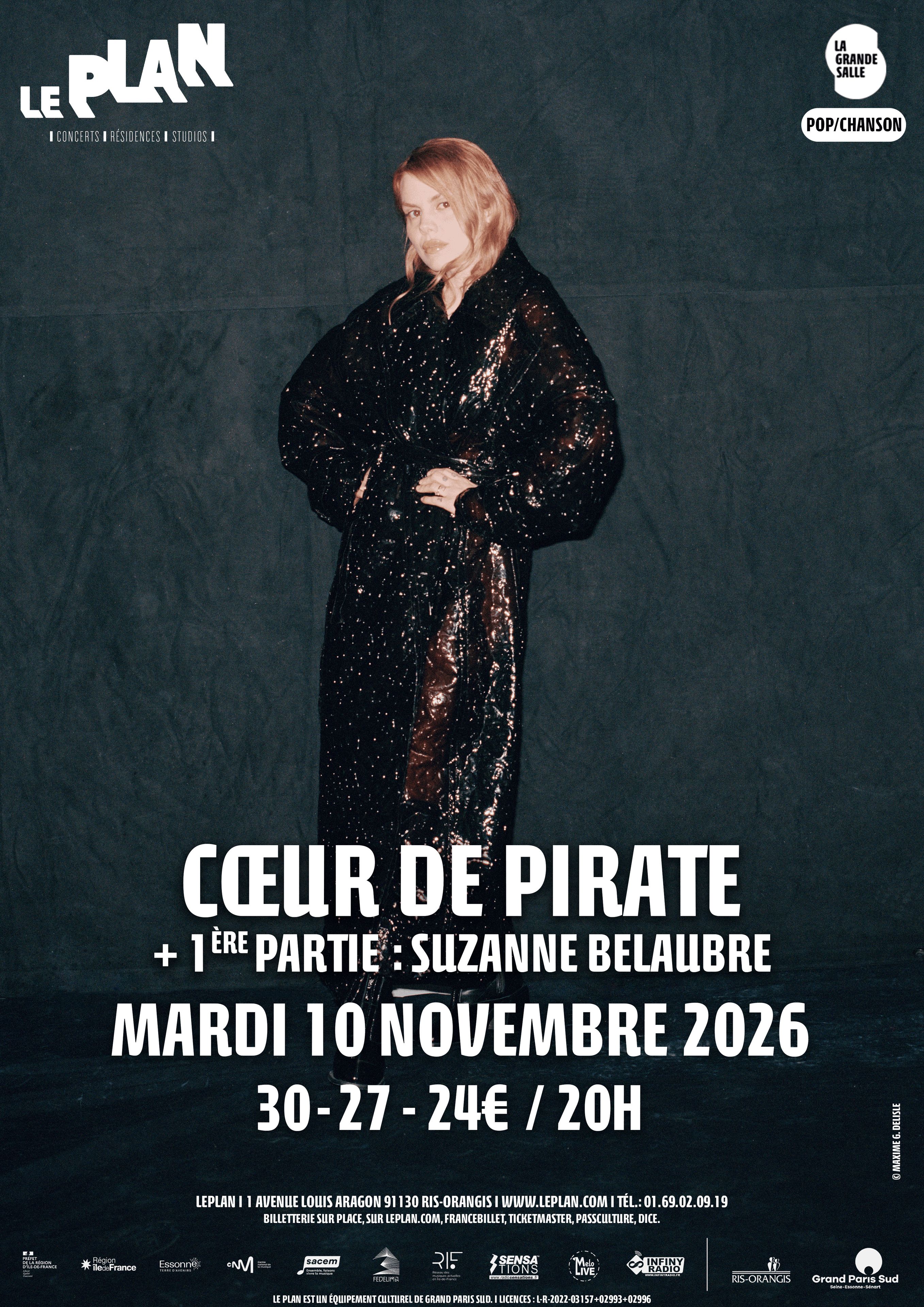 COEUR DE PIRATE + 1ère partie : Suzanne Belaubre