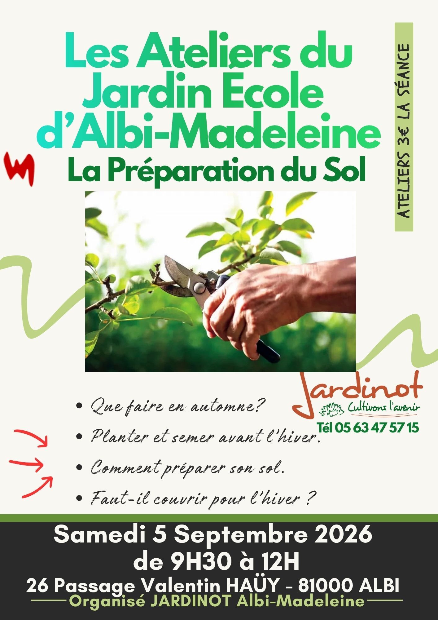 Atelier Jardinage - Préparation des sols pour l'hiver