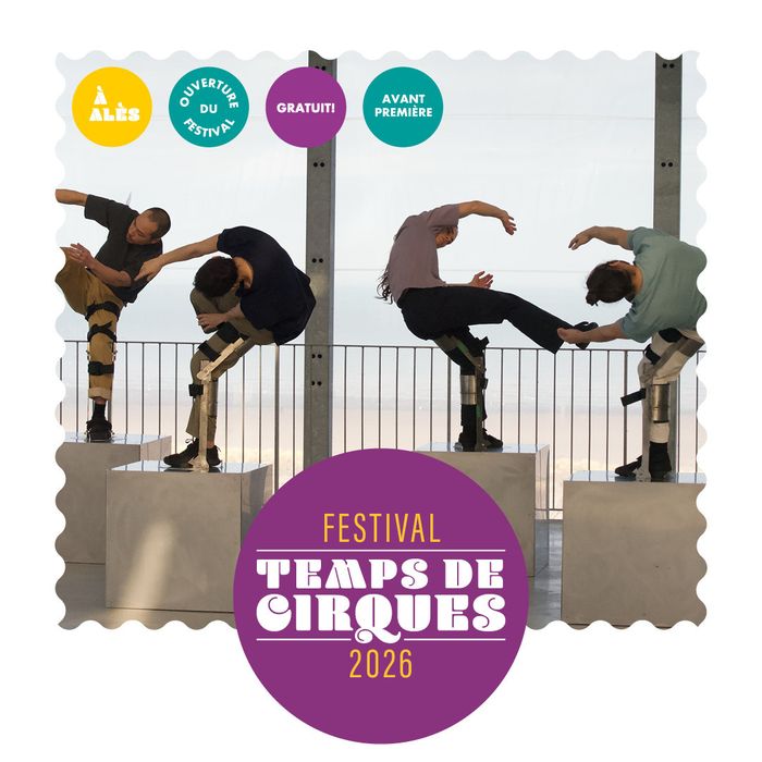 Affiche — Festival Temps de Cirques • Spectacle : FONDATIONS  • Compagnie Barks - Bastien Dausse