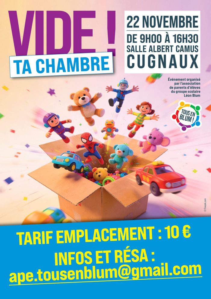 Le grand Vide ta chambre de l’APE Tous en Blum
