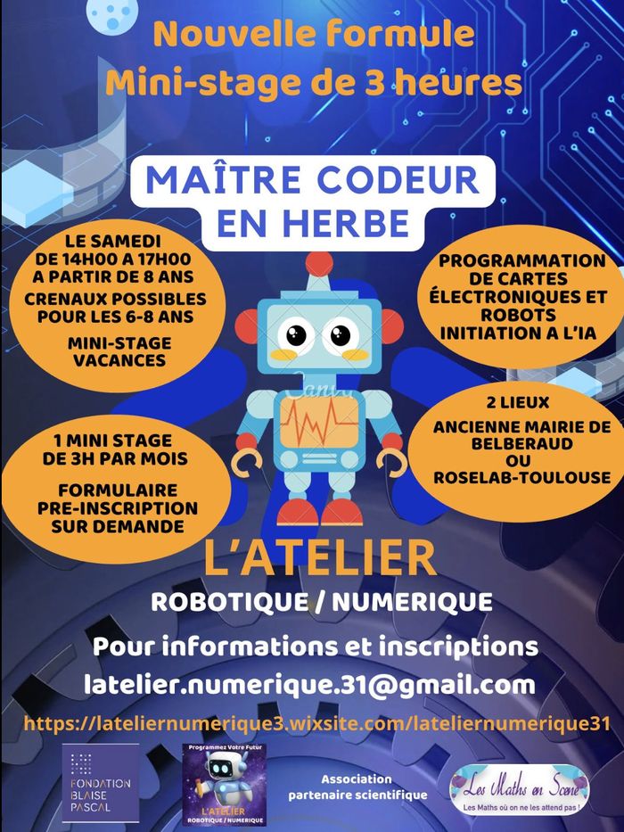 Mini stage robot au RoseLab pour les MAITRES CODEUR EN HERBE