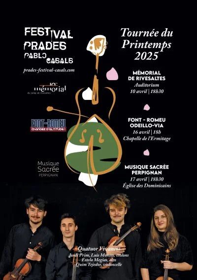 Festival Pablo Casals - Tournée de printemps avec le Quatuor Vivancos