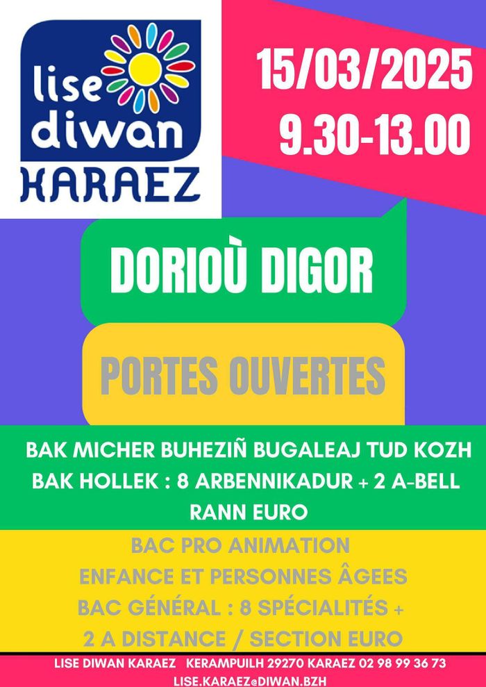 Portes ouvertes du lycée Diwan de Carhaix