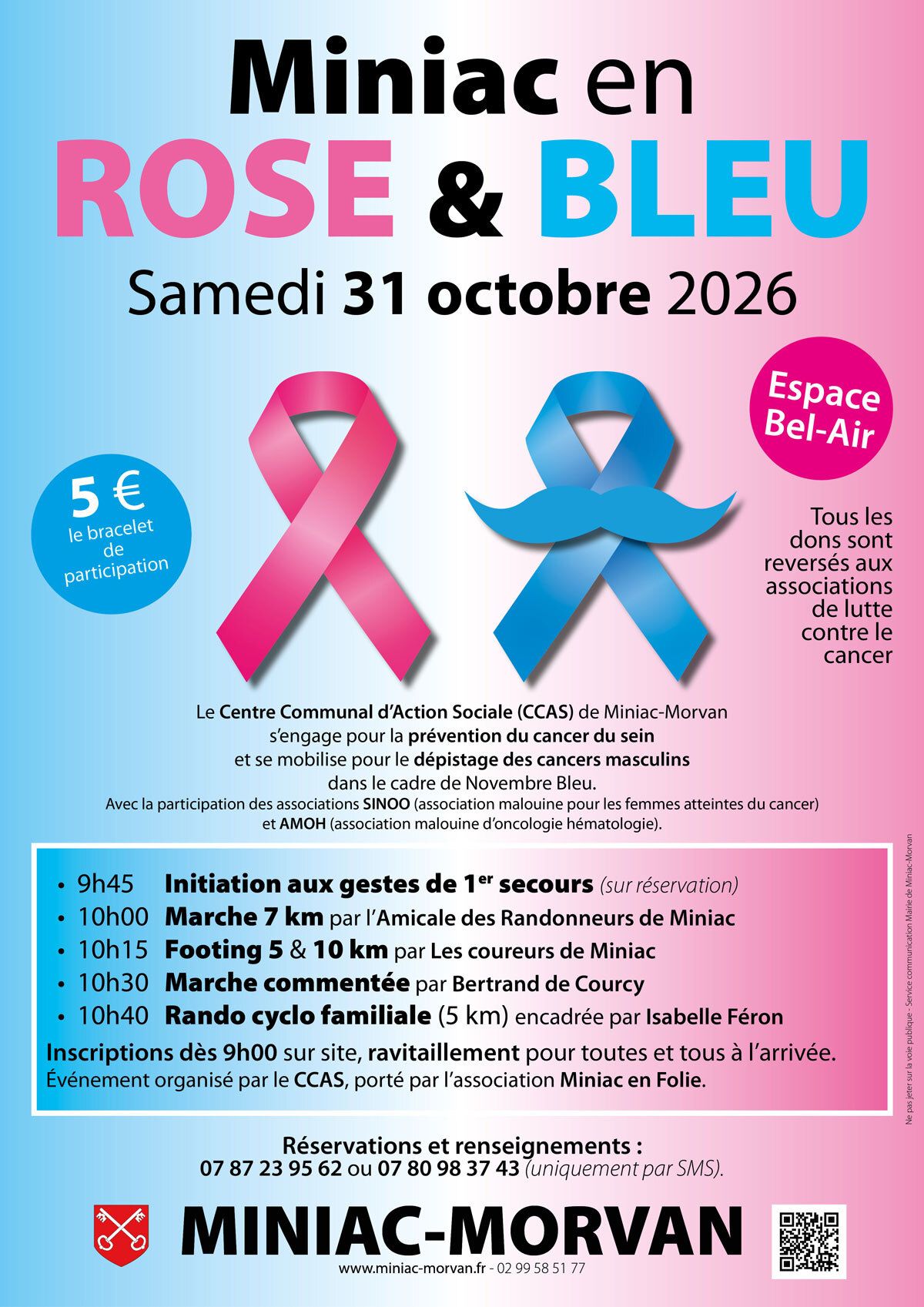 Miniac en rose et bleu