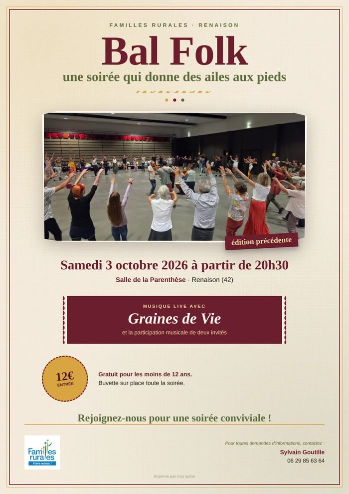 Affiche — Bal Folk à Renaison