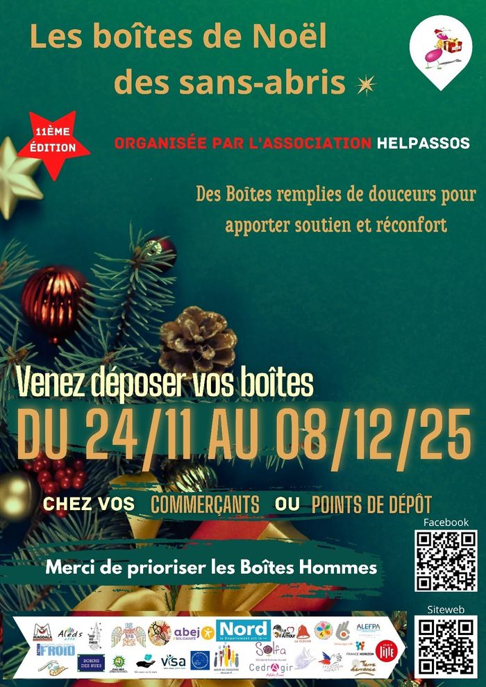 Les boites de Noël des sans-abris