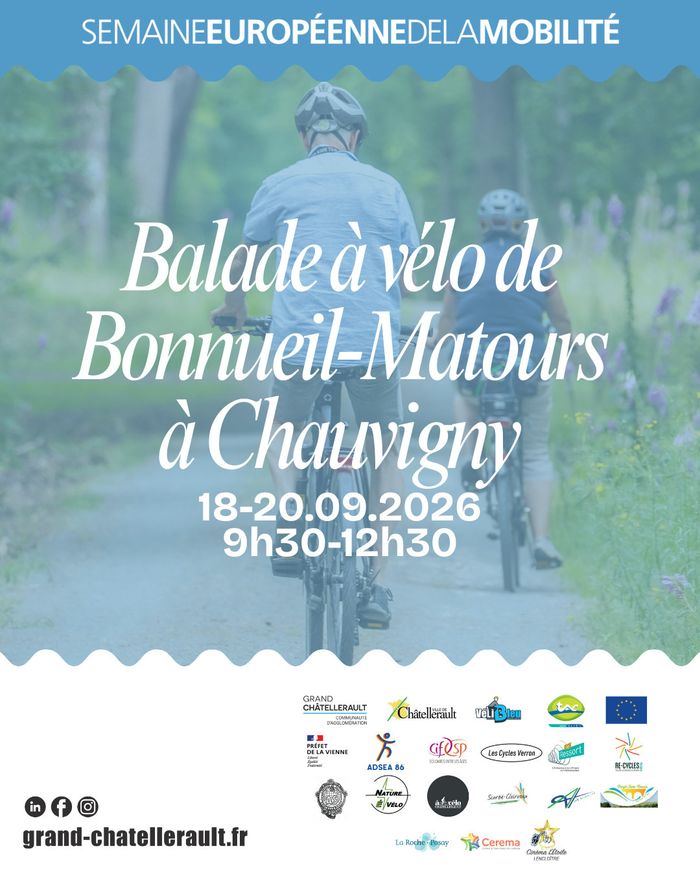 Balade à vélo de Bonnueil-Matours à Chauvigny