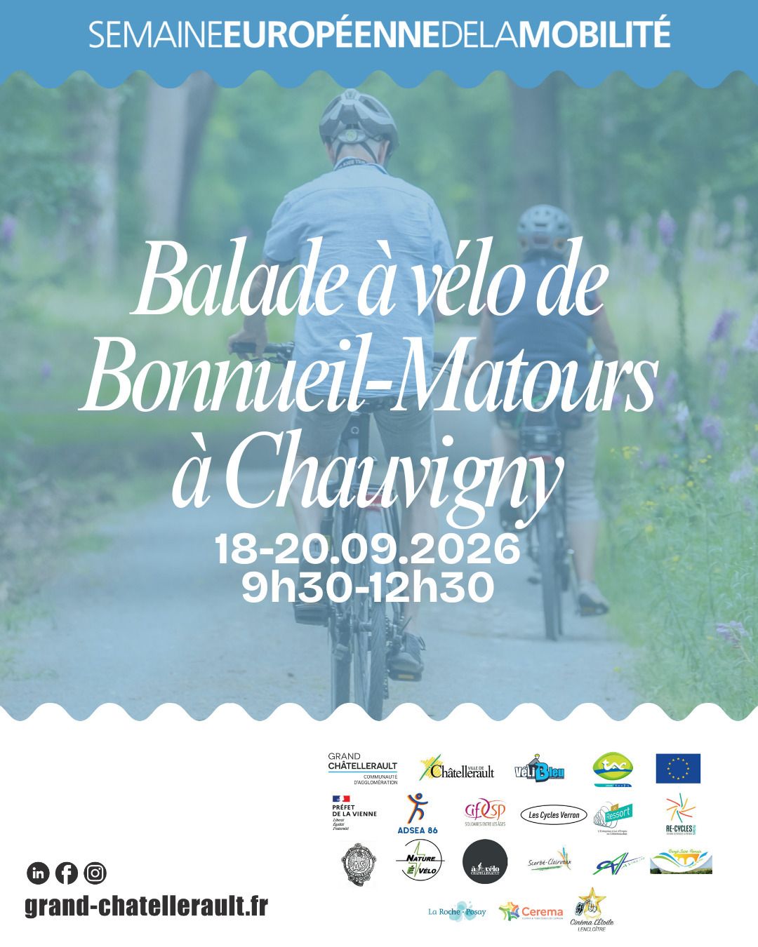 Balade à vélo de Bonnueil-Matours à Chauvigny