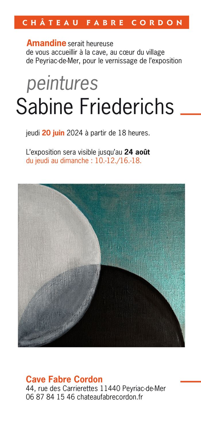 Exposition de peinture de Sabine Friederichs