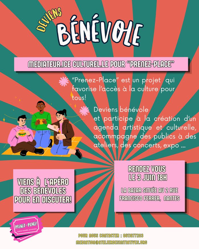 Apéro "deviens bénévole médiateur.ice culturel.le