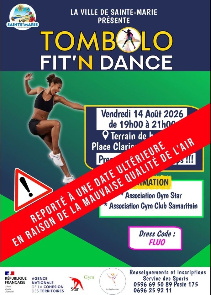 REPORT DE LA MANIFESTATION : TOMBOLO FIT'N DANCE