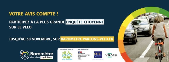 (enquête) Répondez au Baromètre des Villes Cyclables 2021 !