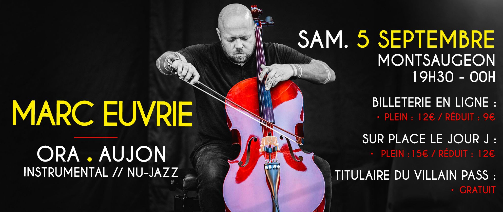 Affiche 🎹🎻[ O.R.A x MARC EUVRIE x AUJON // INSTRUMENTAL & NU-JAZZ // 5 SEPTEMBRE ] 🎹🎻