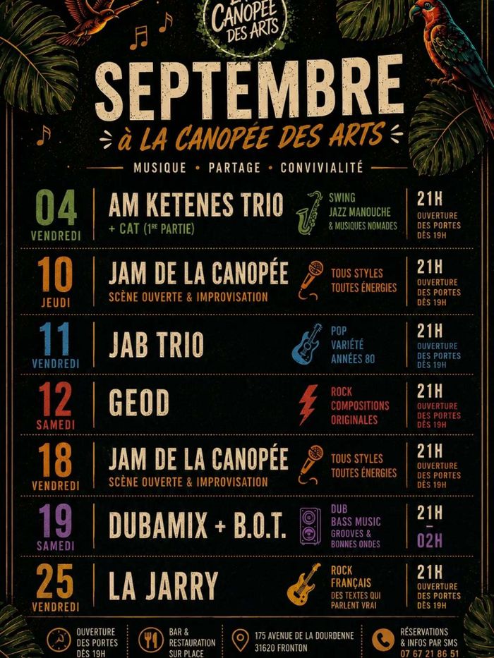 Affiche — 🍂 Septembre à la Canopée des Arts 🎶