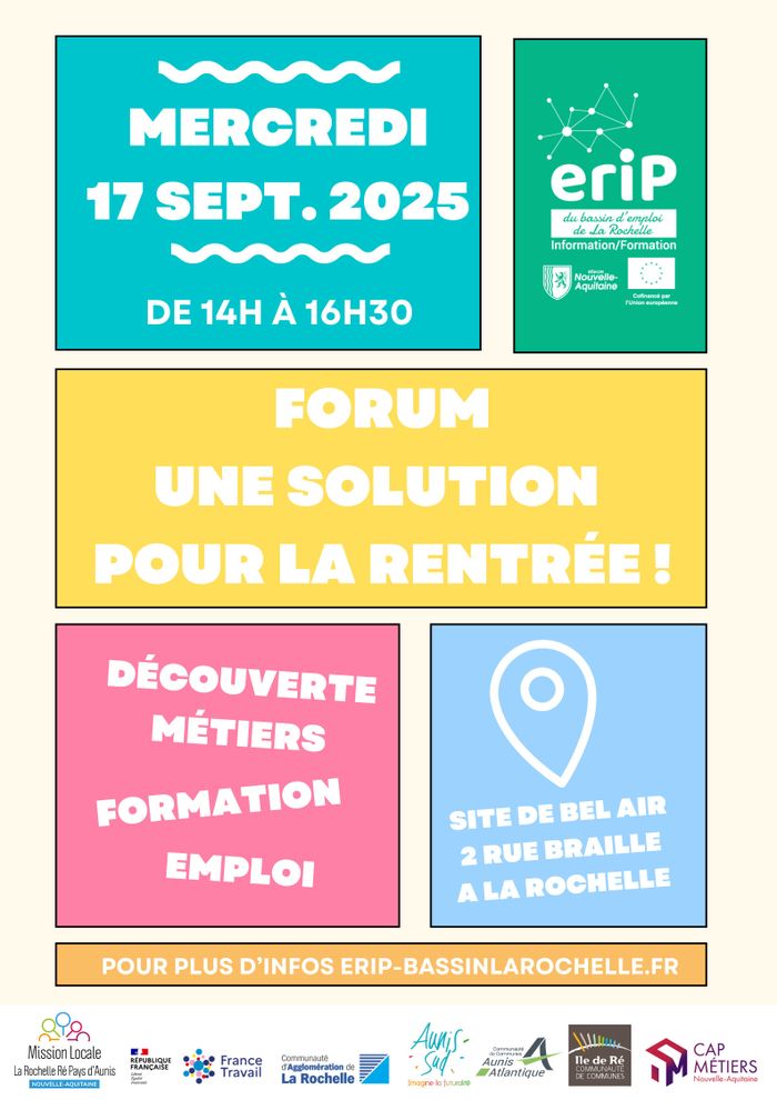 Forum "Une solution pour la rentrée"