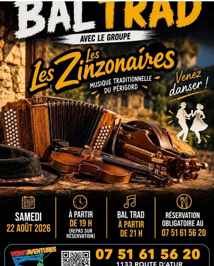 Affiche — Bal avec Los Zinzonaires - Guinguette les Sales Gosses de Gisèle