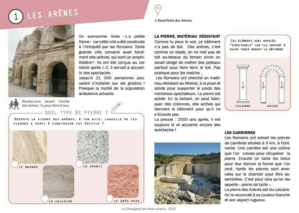 Carnet de balade urbaine "Arles, architecture et matériaux"