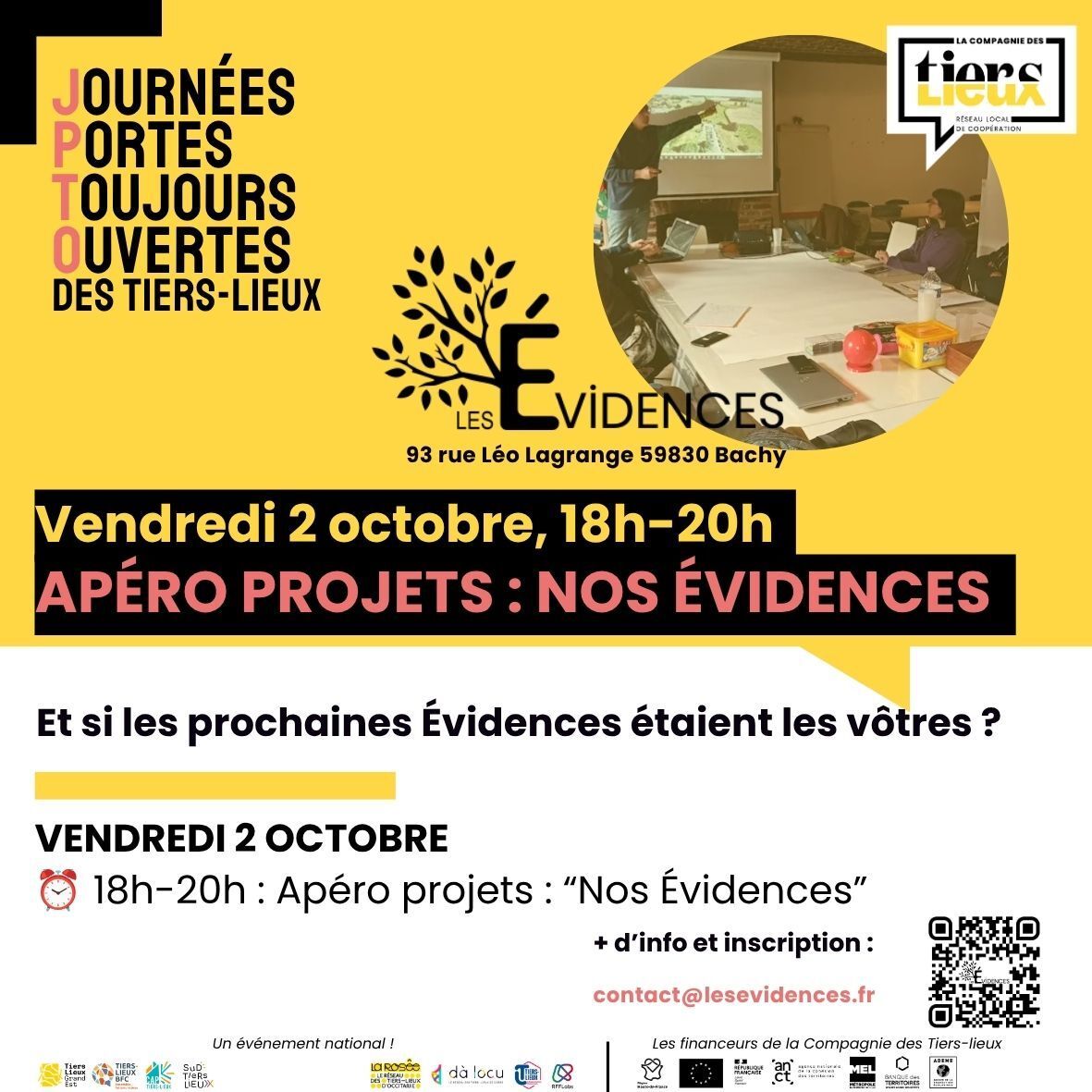 Journées portes toujours ouvertes - Apéro-projet : « Nos Évidences »