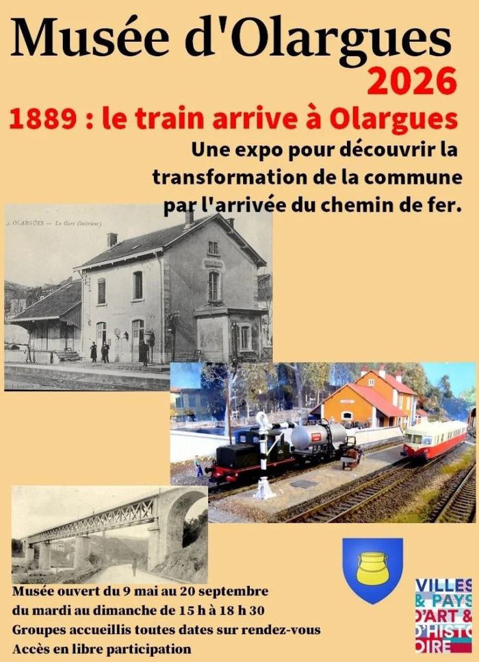 Exposition 1889: Le train arrive à Olargues