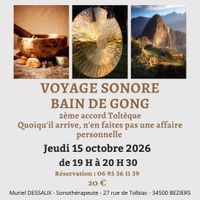 Voyage Sonore & Bain de Gong à Béziers