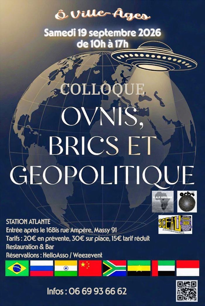 Colloque OVNIS, BRICS ET GEOPOLITIQUE le 19 septembre à Massy