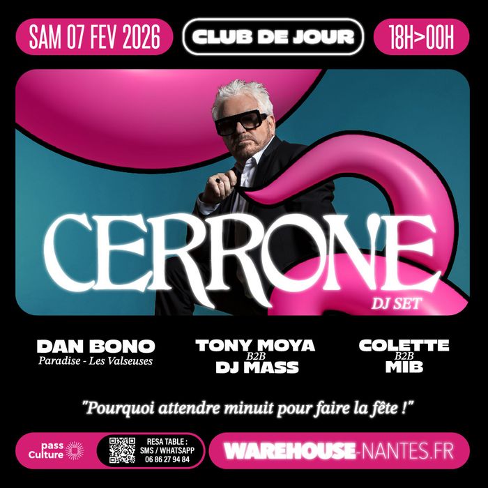 Club de Jour invite CERRONE (dj set)