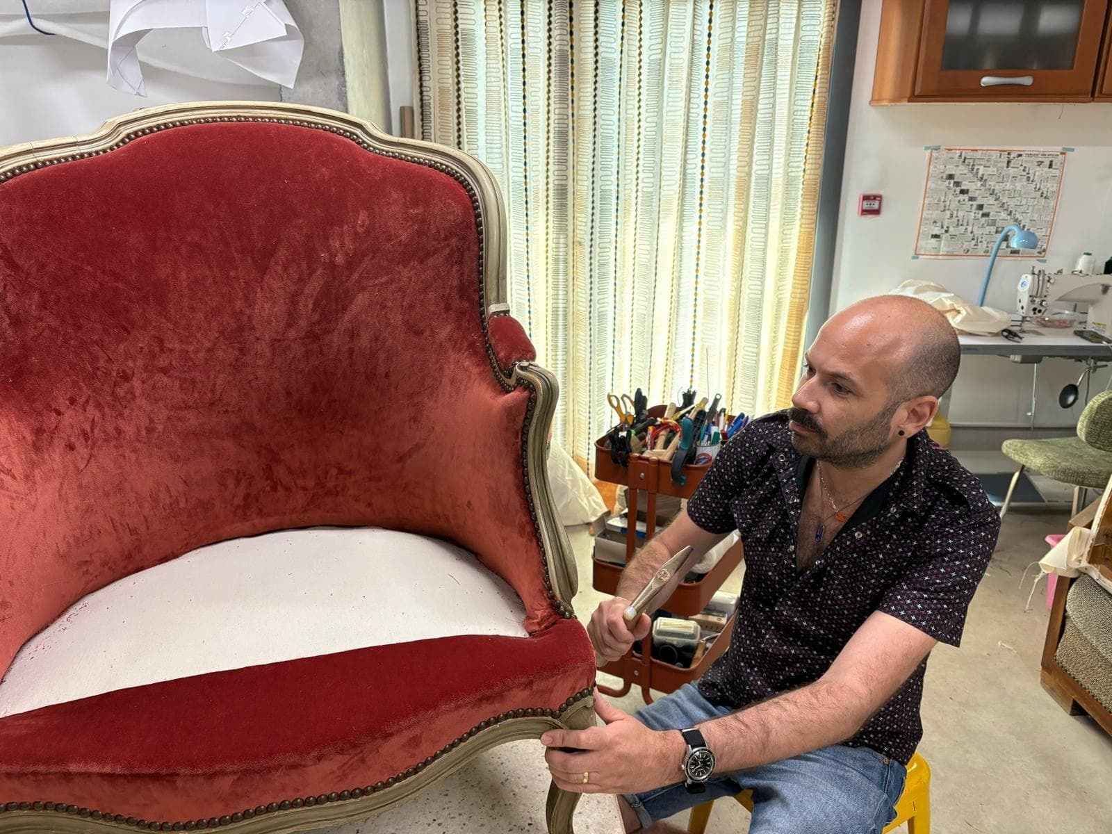 Atelier de tapisserie d'ameublement