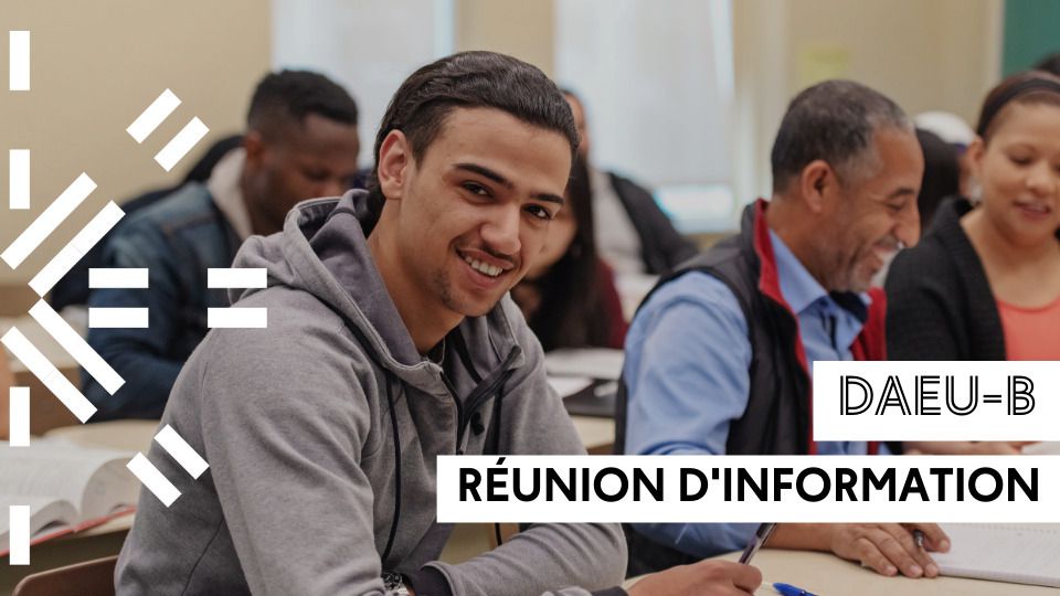 Le DAEU-B est un diplôme équivalent au bac scientifique, pour accéder aux études supérieures ou passer des concours. Participez à notre réunion d’info pour tout savoir !