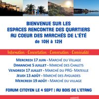 Espaces rencontre Conseils de Quartier Les Chalets