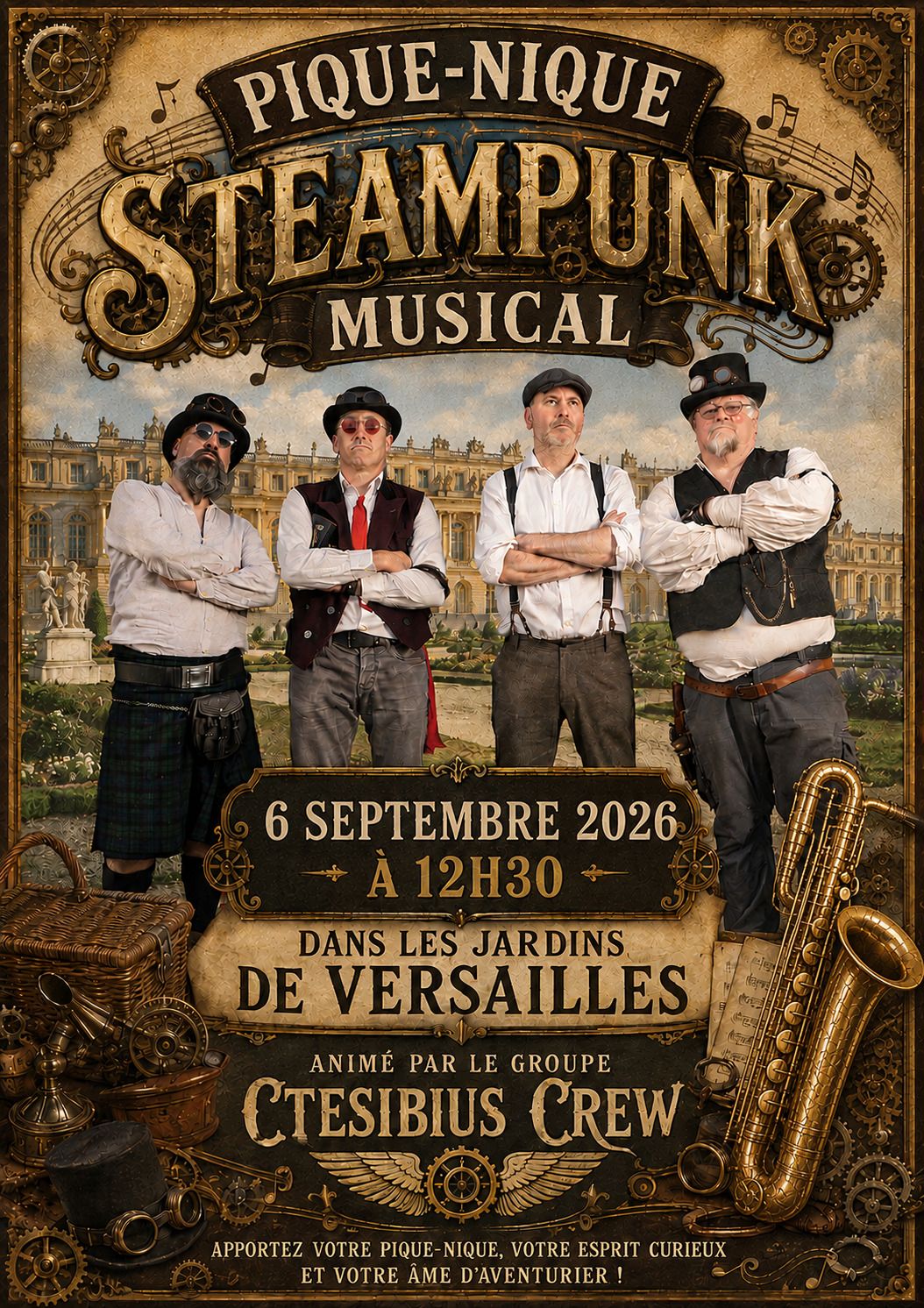 PiqueNique Steampunk à la Pièce d'eau des Suisses