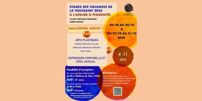 Stages artistiques Vacances Toussaint - Atelier O Pigmentée