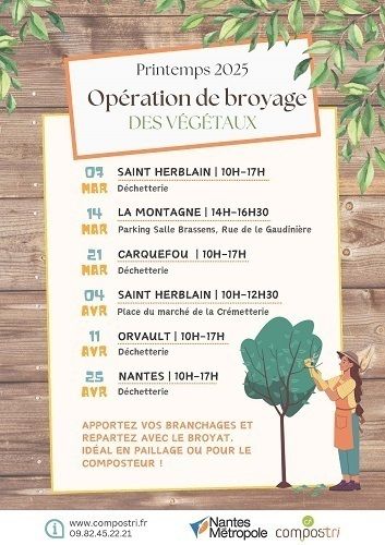 Opération de broyage des végétaux