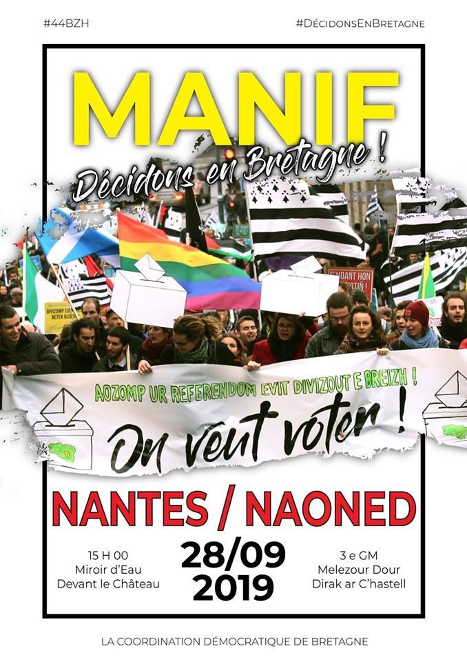 Car au départ de Carhaix pour la manifestation de Nantes
