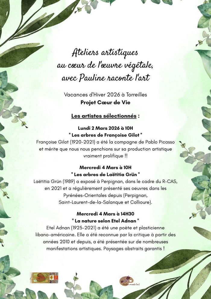Atelier artistiques - Les arbres de Laëtitia Grün