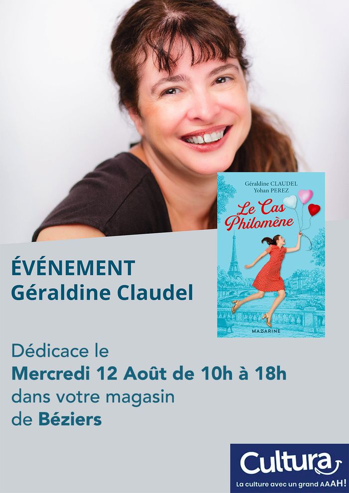 Dédicace Rencontre "Le Cas Philomène" de Géraldine Claudel