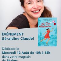 Dédicace Rencontre "Le Cas Philomène" de Géraldine Claudel