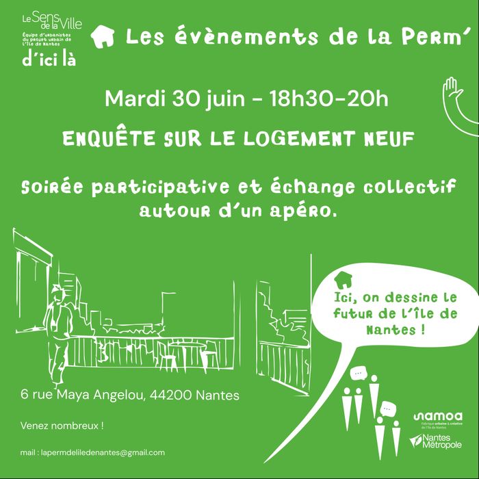 Soirée participative : enquête sur le logement neuf.