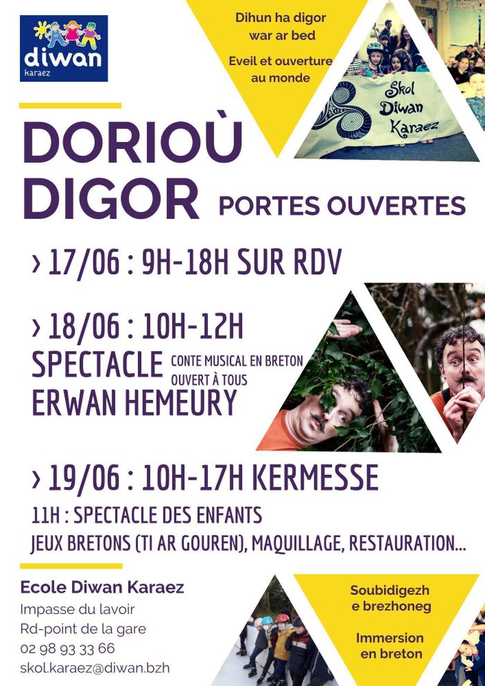 Portes ouvertes et kermesse de l'École Diwan de Carhaix