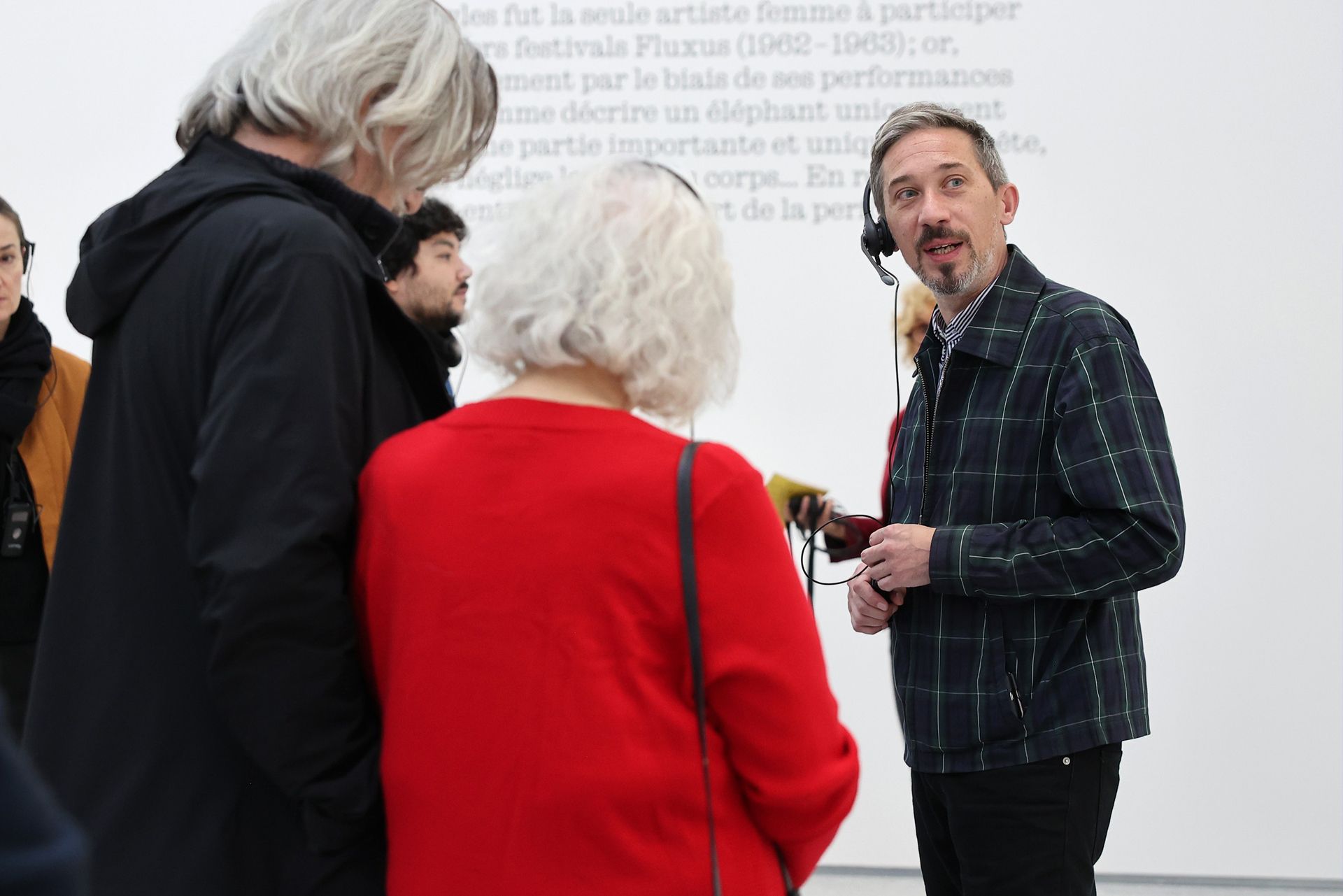 Visite Frank Stella avec le commissaire