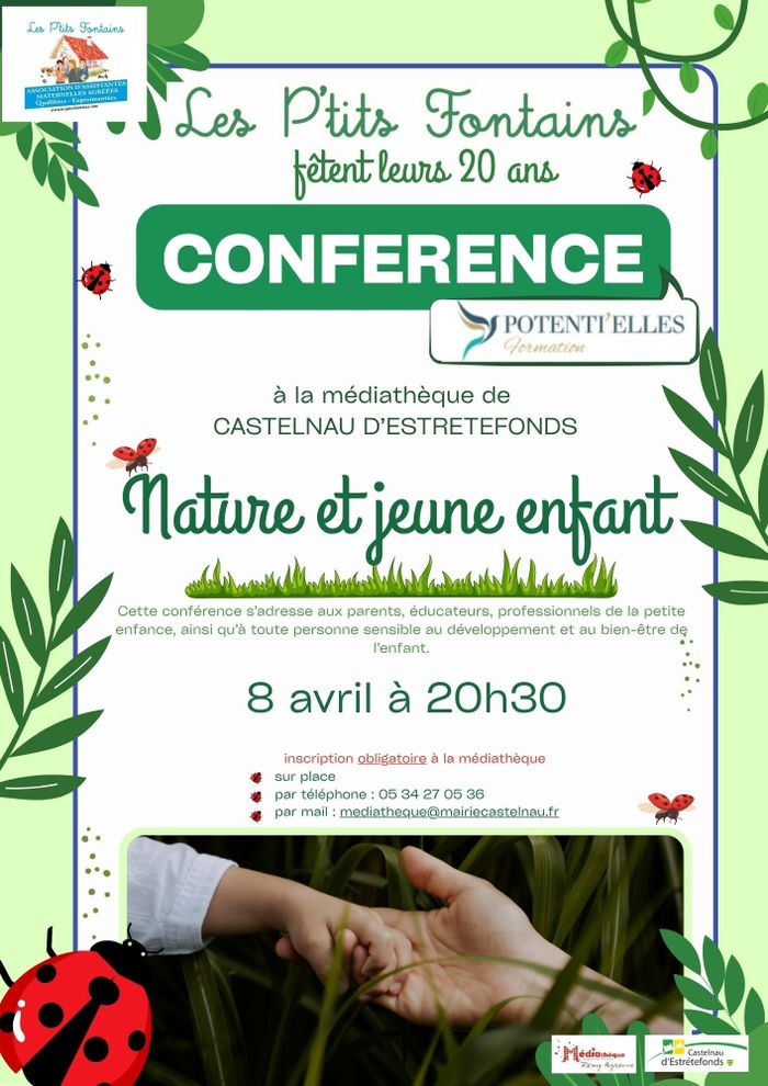 Conférence Nature et jeune enfant, organisée par l'association les P'tits fontains