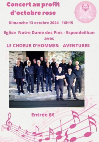 Concert avec le chœur des hommes au profit d'octobre rose