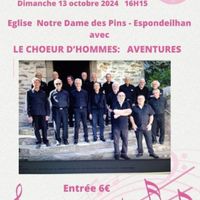 Concert avec le chœur des hommes au profit d'octobre rose