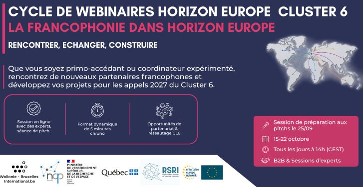 La Francophonie dans Horizon Europe - Cluster 6