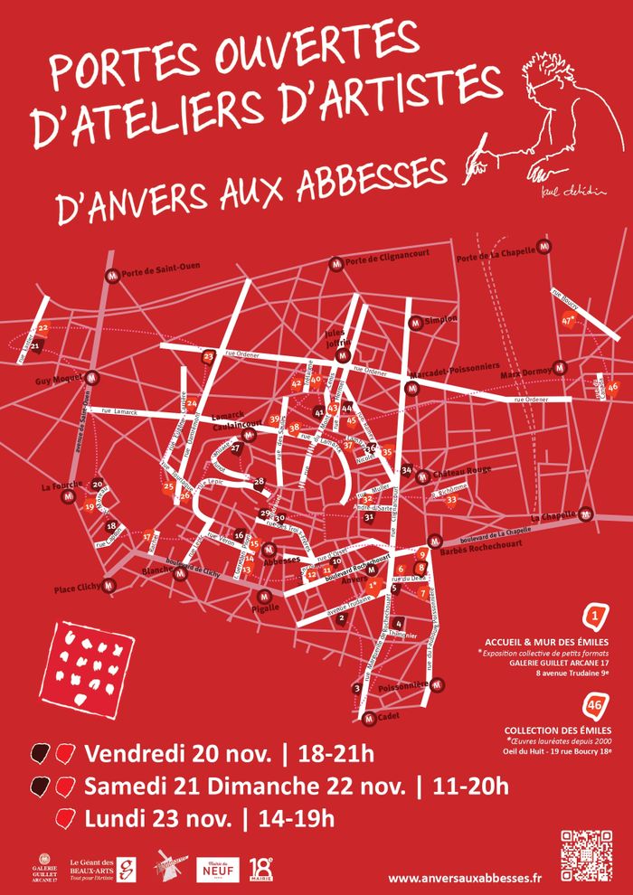105 artistes plasticiens exposent dans 48 ateliers autour de la Butte Montmartre