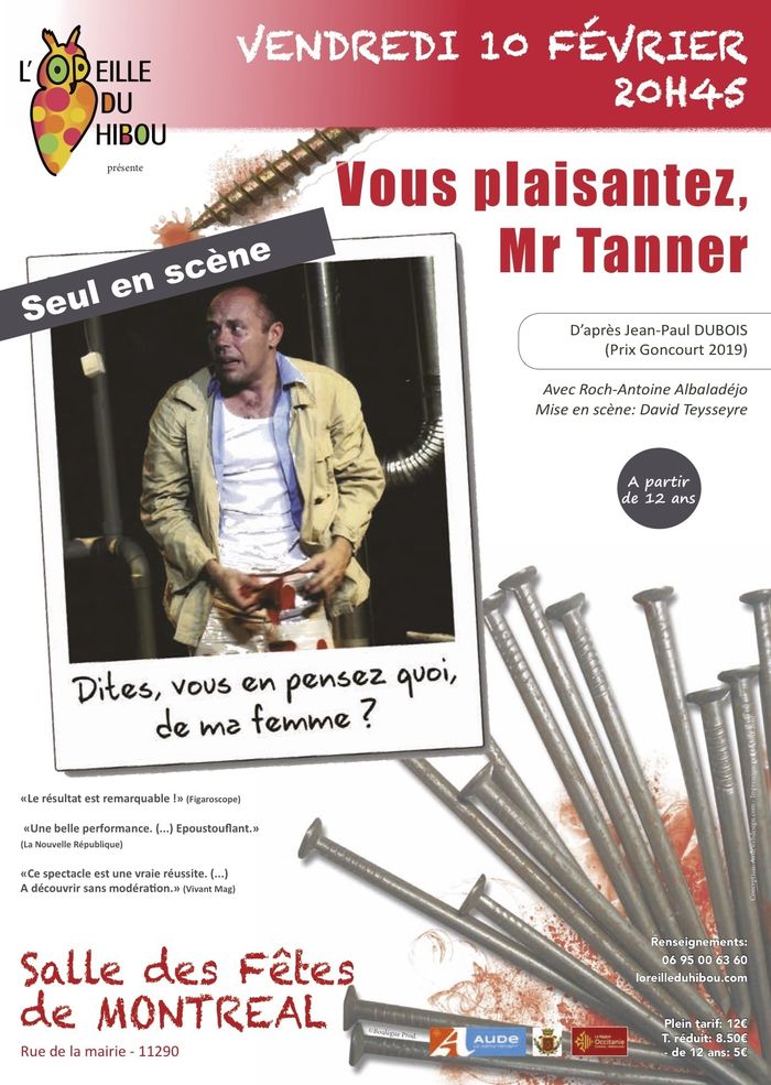 Vous plaisantez mr Tanner - Seul en scène