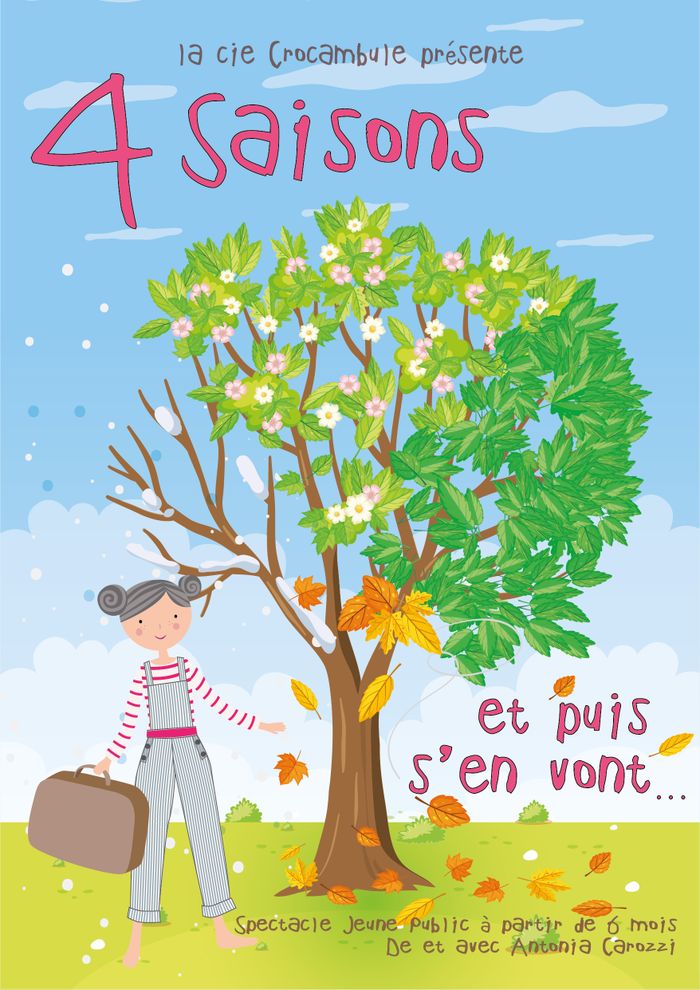 Affiche — spectacle 4 saisons et puis s'en vont dans le cadre du Festival Grands Zyeux P’tites Zoreilles, la cie crocambulle