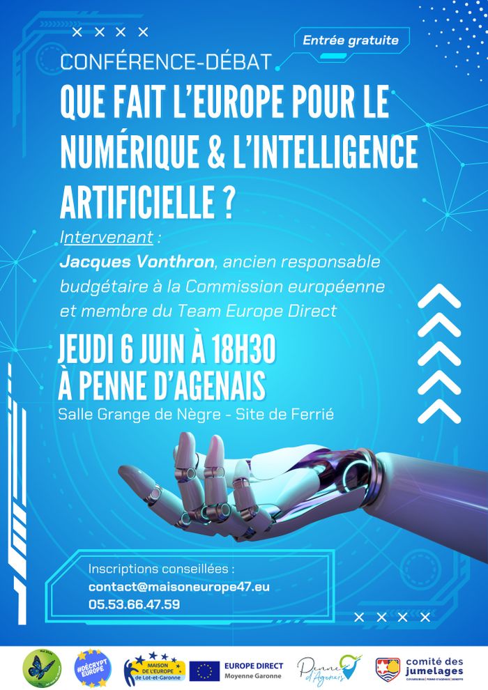 Conférence-débat - "Que fait l'Europe pour le numérique et l'intelligence artificielle ?"