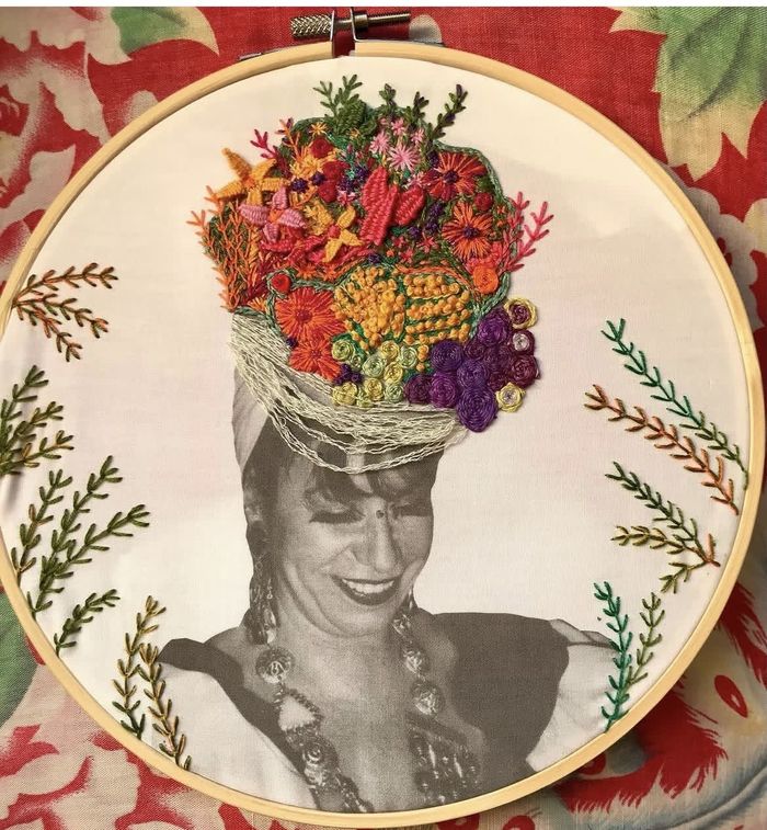 Atelier broderie sur photo ancienne