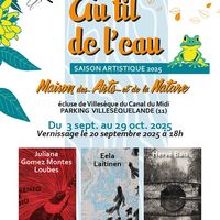 EXPOSITION VERNISSAGE DES ŒUVRES EELA LAITINEN, JULIANA GOMEZ  MONTES LOUBES ET HERVÉ BAÏS